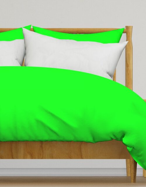 Neon Lime Green Solid Duvet Cover