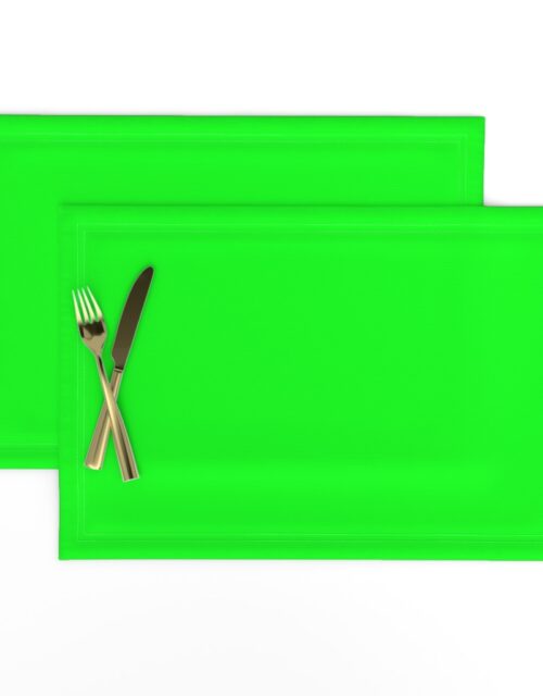 Neon Lime Green Solid Placemats