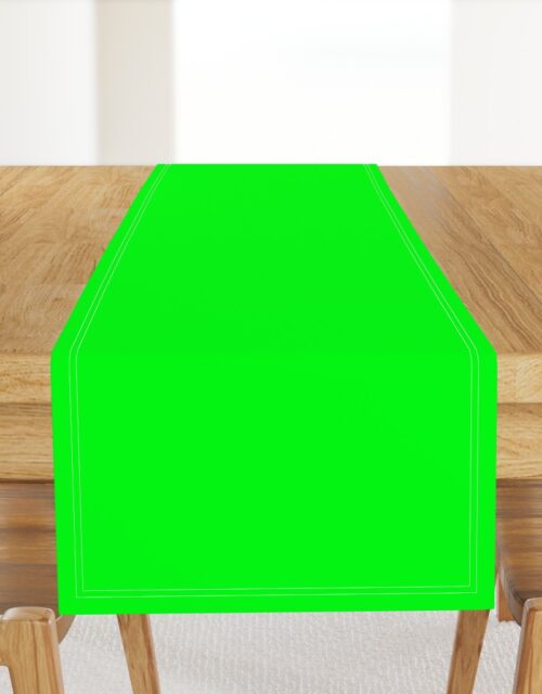 Neon Lime Green Solid Table Runner