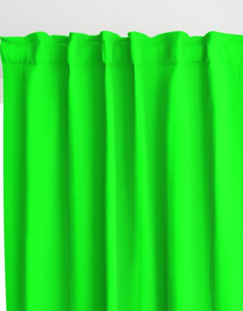 Neon Lime Green Solid Curtains