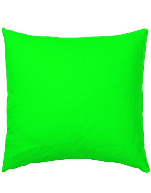 Neon Lime Green Solid Euro Pillow Sham