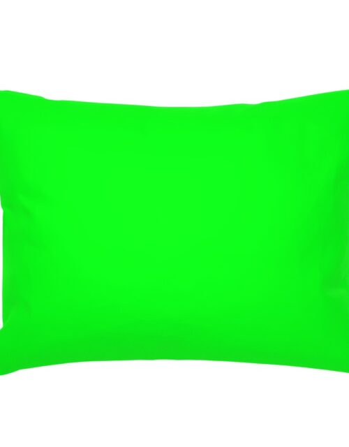 Neon Lime Green Solid Standard Pillow Sham