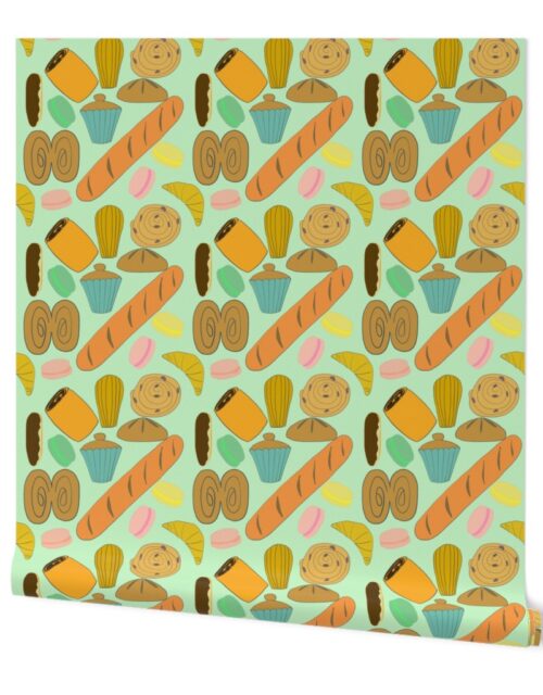 French Patisseries of France on Mint Wallpaper