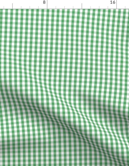 Fern Green Gingham Check Plaid Fabric