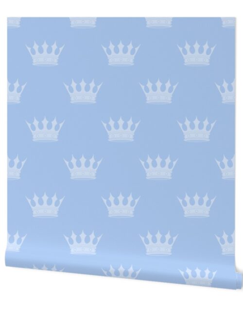 Prince Louis Blue Crowns on Baby Blue Wallpaper