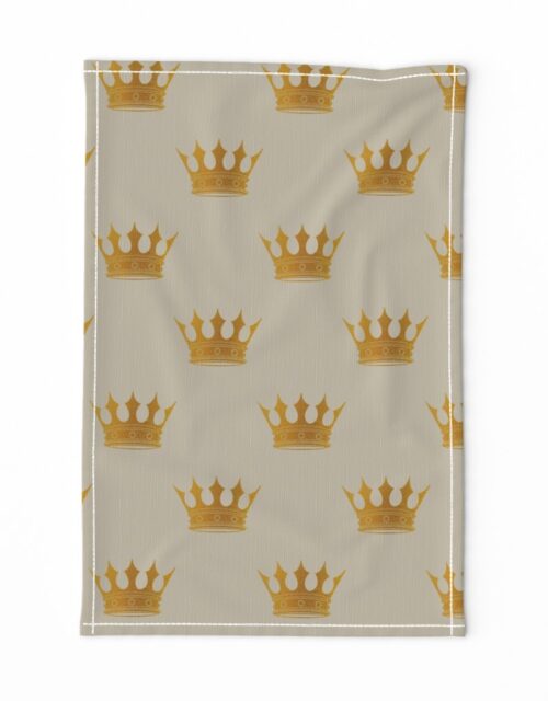 George Grey Royal Golden Crowns Tea Towel