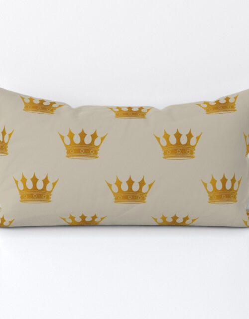George Grey Royal Golden Crowns Lumbar Throw Pillow