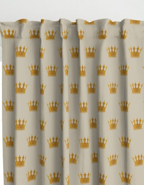 George Grey Royal Golden Crowns Curtains