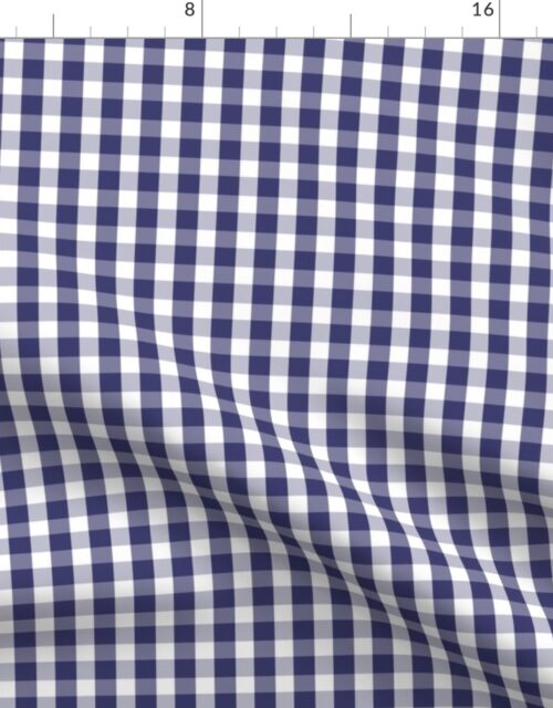 USA Flag Blue and White Gingham Checked Fabric