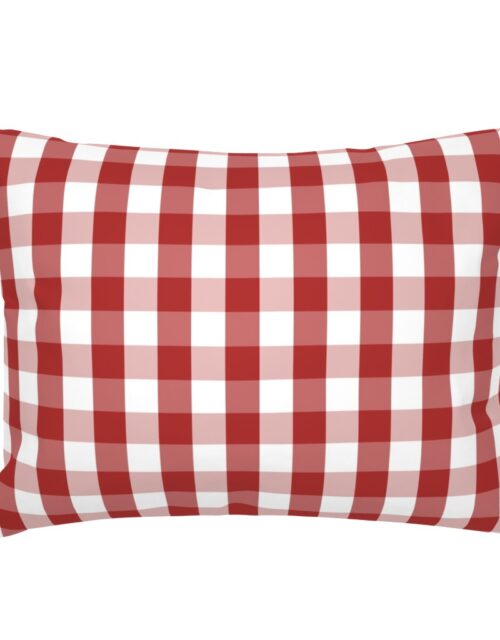 Aurora Red Gingham Check Standard Pillow Sham