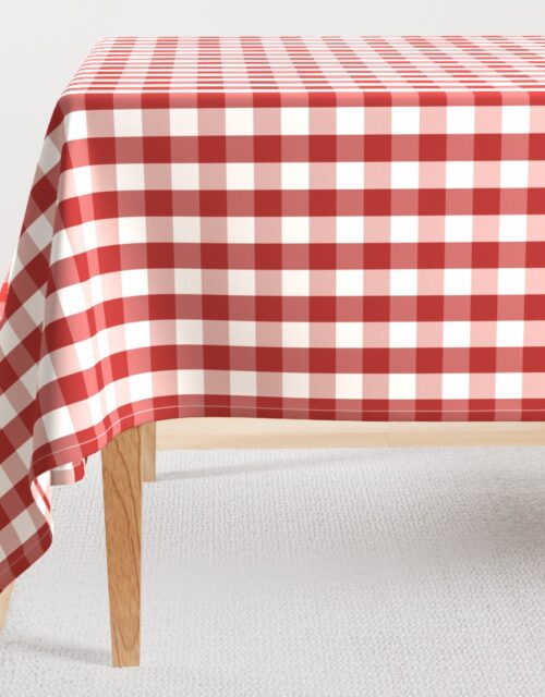Aurora Red Gingham Check Rectangular Tablecloth