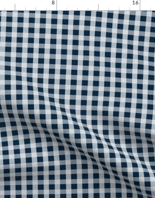 Midnight Blue Gingham Check Fabric