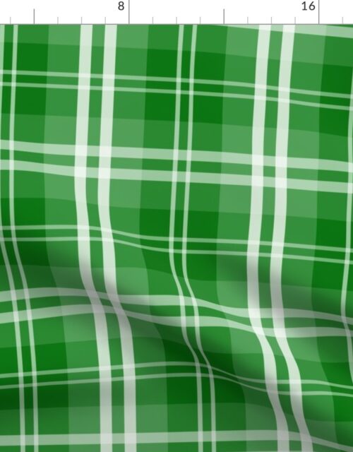 Christmas Green Tartan Plaid Check Fabric