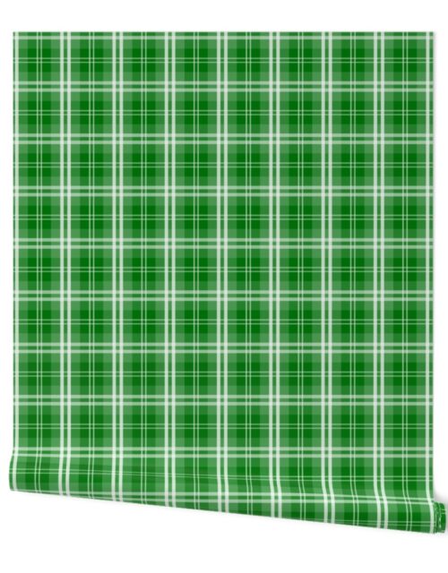 Christmas Green Tartan Plaid Check Wallpaper