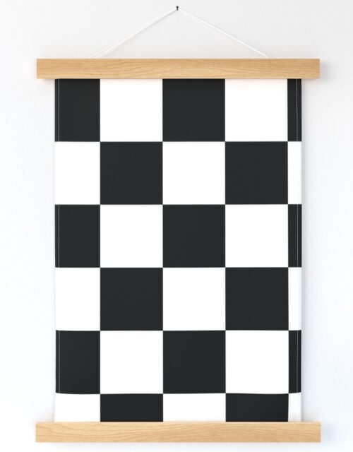 Large Black and White Check Wall Hanging