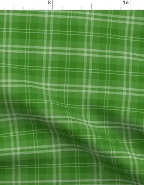 Irish Shamrock Green Tartan Check Check Pattern Fabric