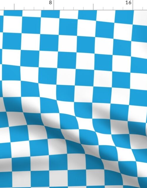 Oktoberfest Bavarian Blue and White Checkerboard Fabric