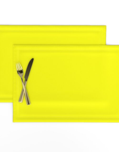 Bright Fluorescent Yellow Neon Placemats