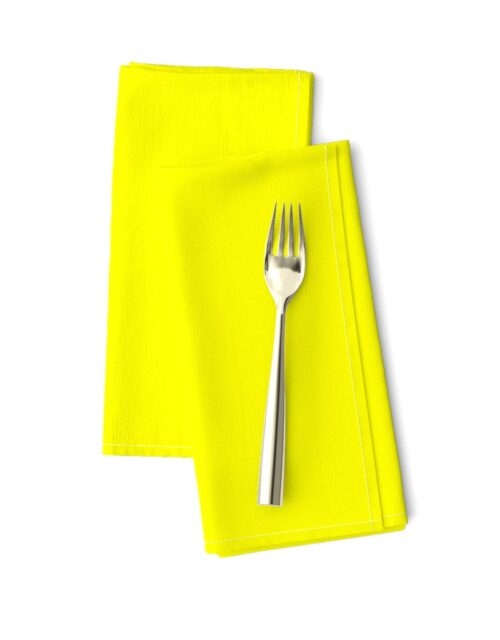 Bright Fluorescent Yellow Neon Dinner Napkins