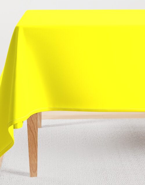 Bright Fluorescent Yellow Neon Rectangular Tablecloth