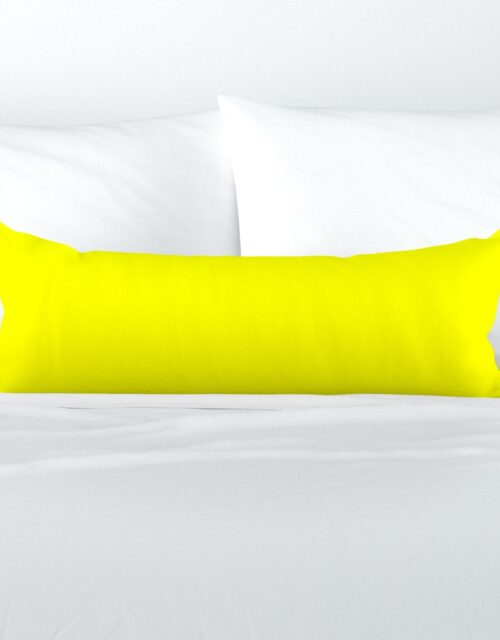 Bright Fluorescent Yellow Neon Extra Long Lumbar Pillow