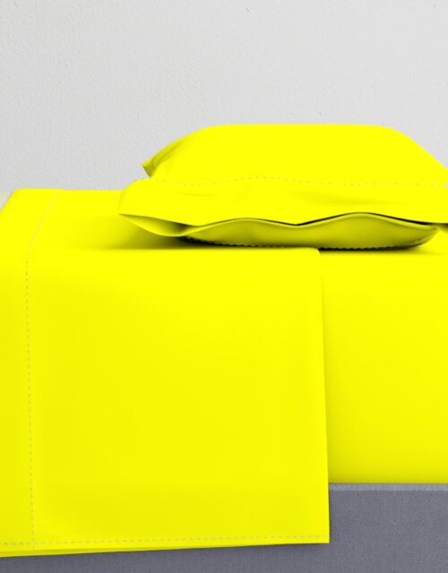 Bright Fluorescent Yellow Neon Sheet Set