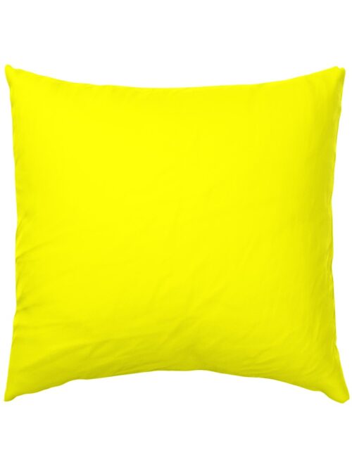 Bright Fluorescent Yellow Neon Euro Pillow Sham