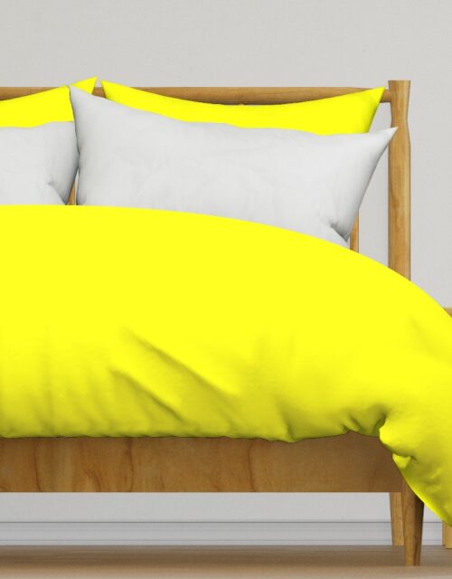 Bright Fluorescent Yellow Neon Duvet Cover