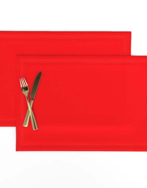 Bright Fluorescent Fireball Red Neon Placemats