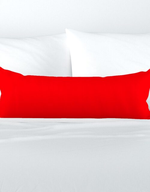 Bright Fluorescent Fireball Red Neon Extra Long Lumbar Pillow