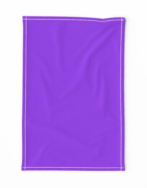 Bright Fluorescent Day glo Purple Neon Tea Towel