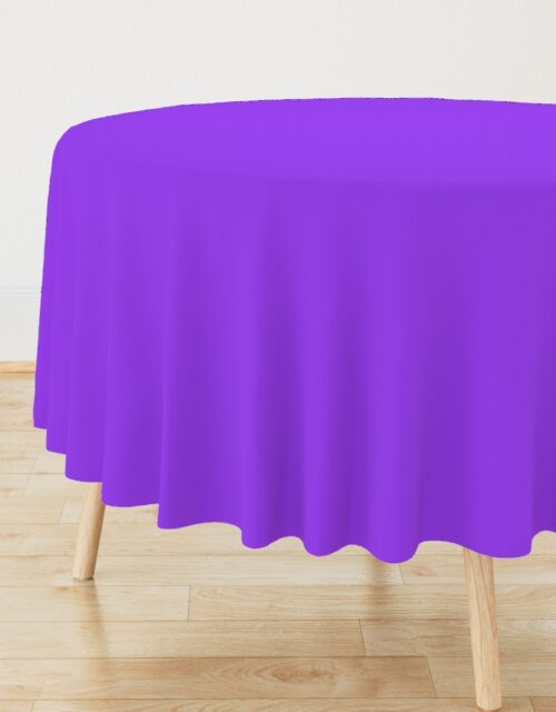 Bright Fluorescent Day glo Purple Neon Round Tablecloth