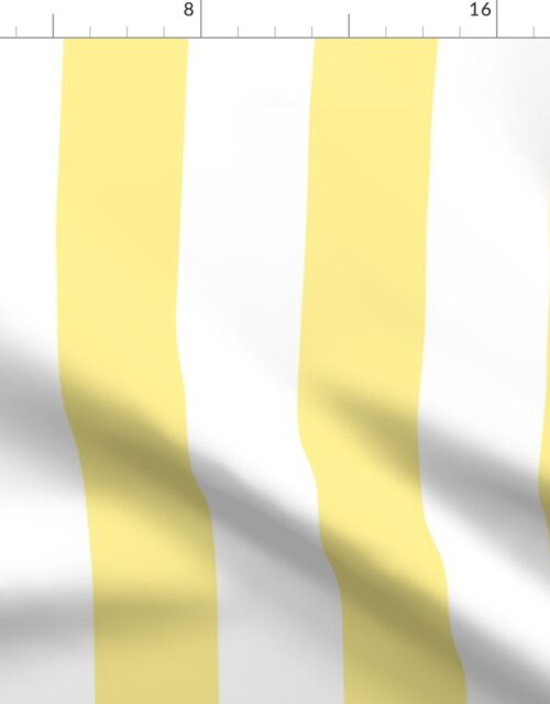 Buttermilk Yellow and White 3 Inch Vertical Circus Stripes Fabric