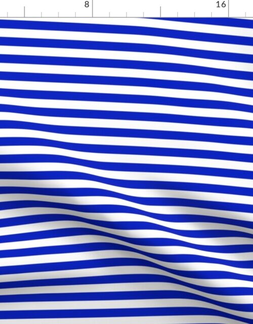 1/2″ Horozontal Cobalt Blue and White Stripe Fabric