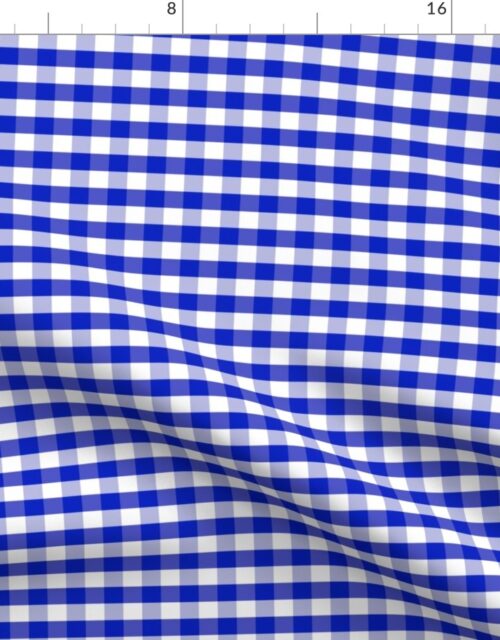 1/2″ Cobalt Blue and White Gingham Check Fabric