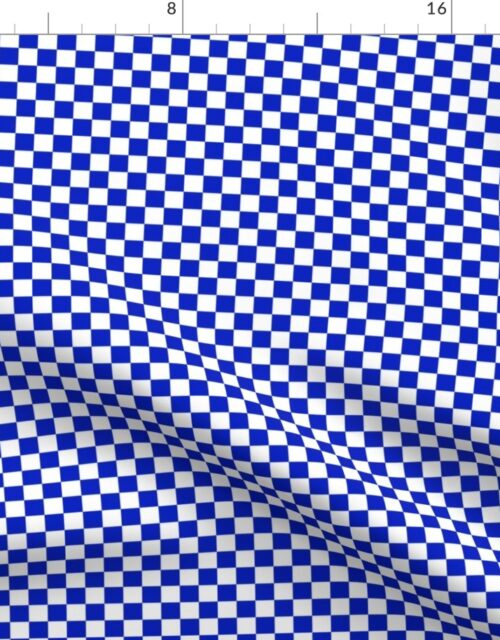 1/2″ Cobalt Blue and White Checkerboard Squares Fabric