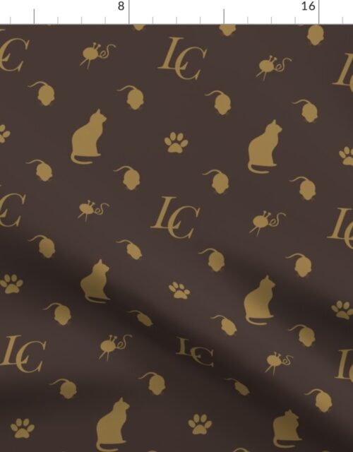 Louis Cat Fluff Luxury Cat Pattern Fabric