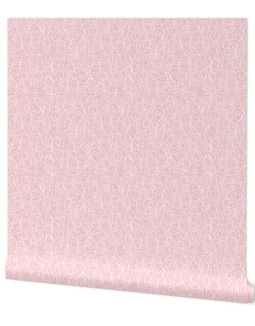 Elio Hearts White on Pink Wallpaper