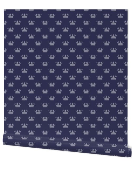 Mini Royal Blue with Light Blue Crowns Wallpaper