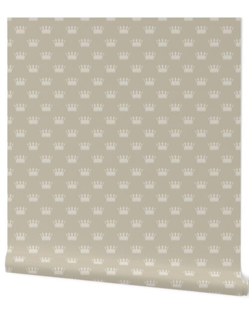 Mini George Grey with Pale Grey Crowns Wallpaper