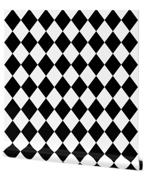 Black and White Diamond Pattern Wallpaper