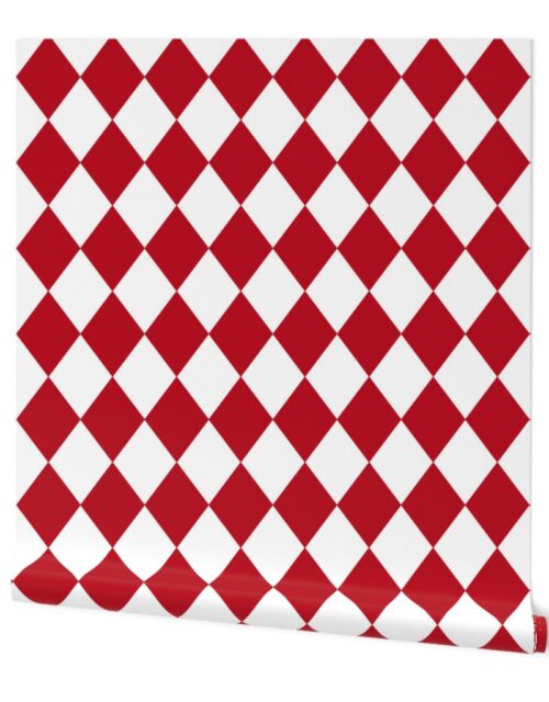 Red Carpet Modern Diamond Pattern Wallpaper