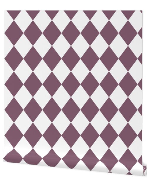 Grapeade Purple Modern Diamond Pattern Wallpaper