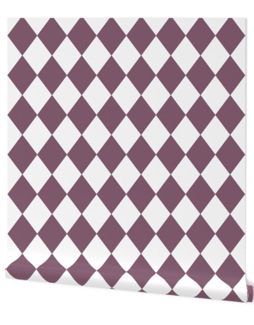 Grapeade Purple Small Modern Diamond Pattern Wallpaper