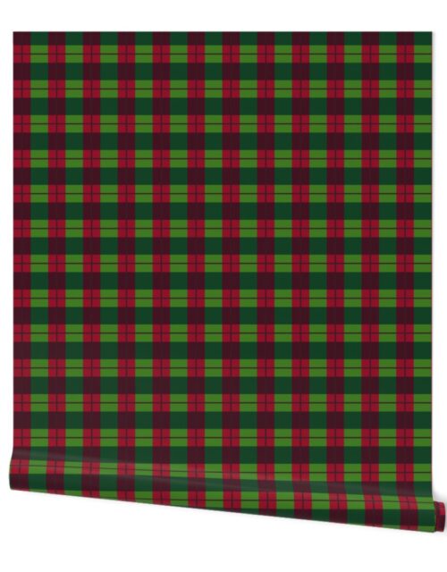 Christmas Red and Green Tartan Plaid Wallpaper