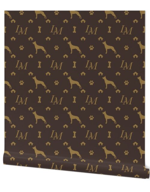 Louis Malinois Luxury Dog Pattern Wallpaper