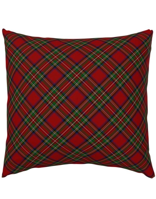 Royal Stewart Tartan Stuart Clan Plaid Tartan Euro Pillow Sham