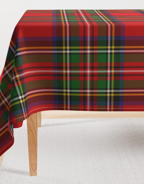 Royal Stewart Tartan Clan Plaid Rectangular Tablecloth