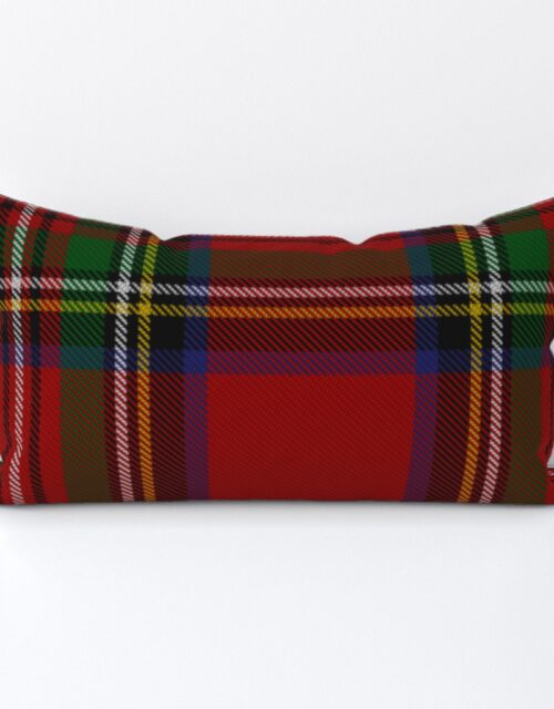 Royal Stewart Tartan Clan Plaid Lumbar Throw Pillow