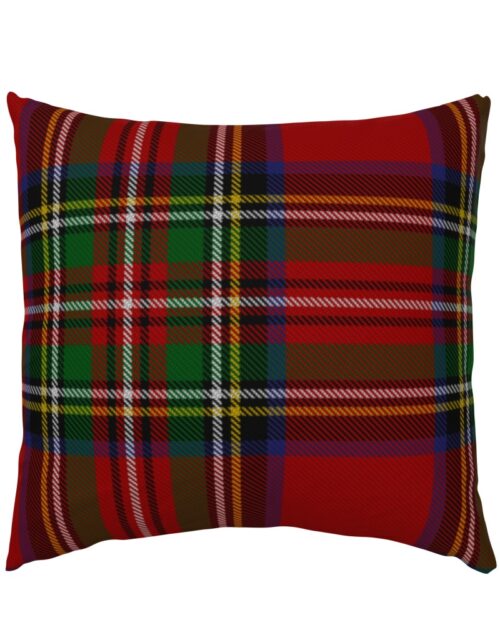 Royal Stewart Tartan Clan Plaid Euro Pillow Sham